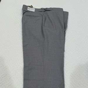 Paul Stuart silver wool and silk dress pants - brand new and unhemmed